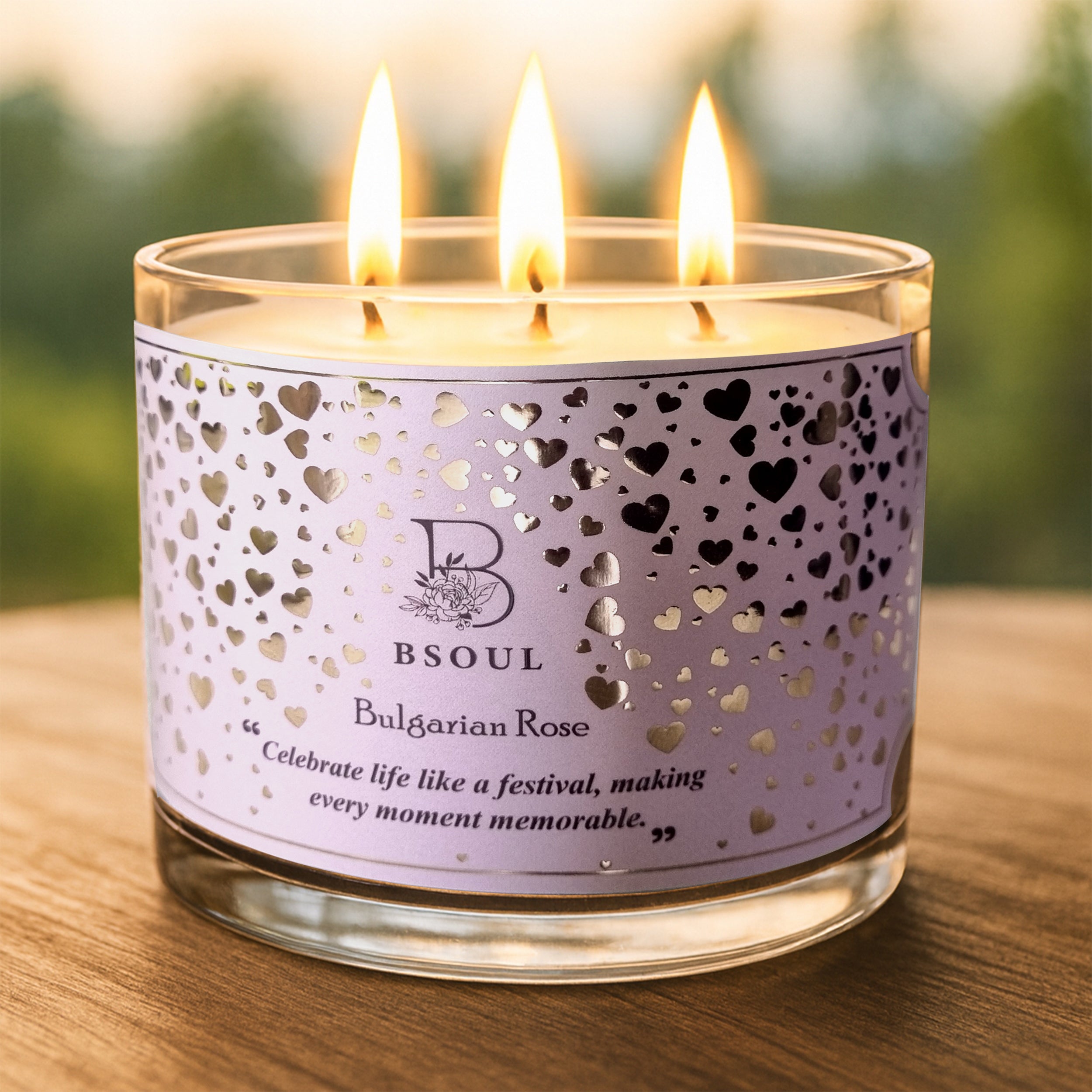 3 Wick Candle with Lid