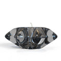 Grey Flower Glass Holder with Candle