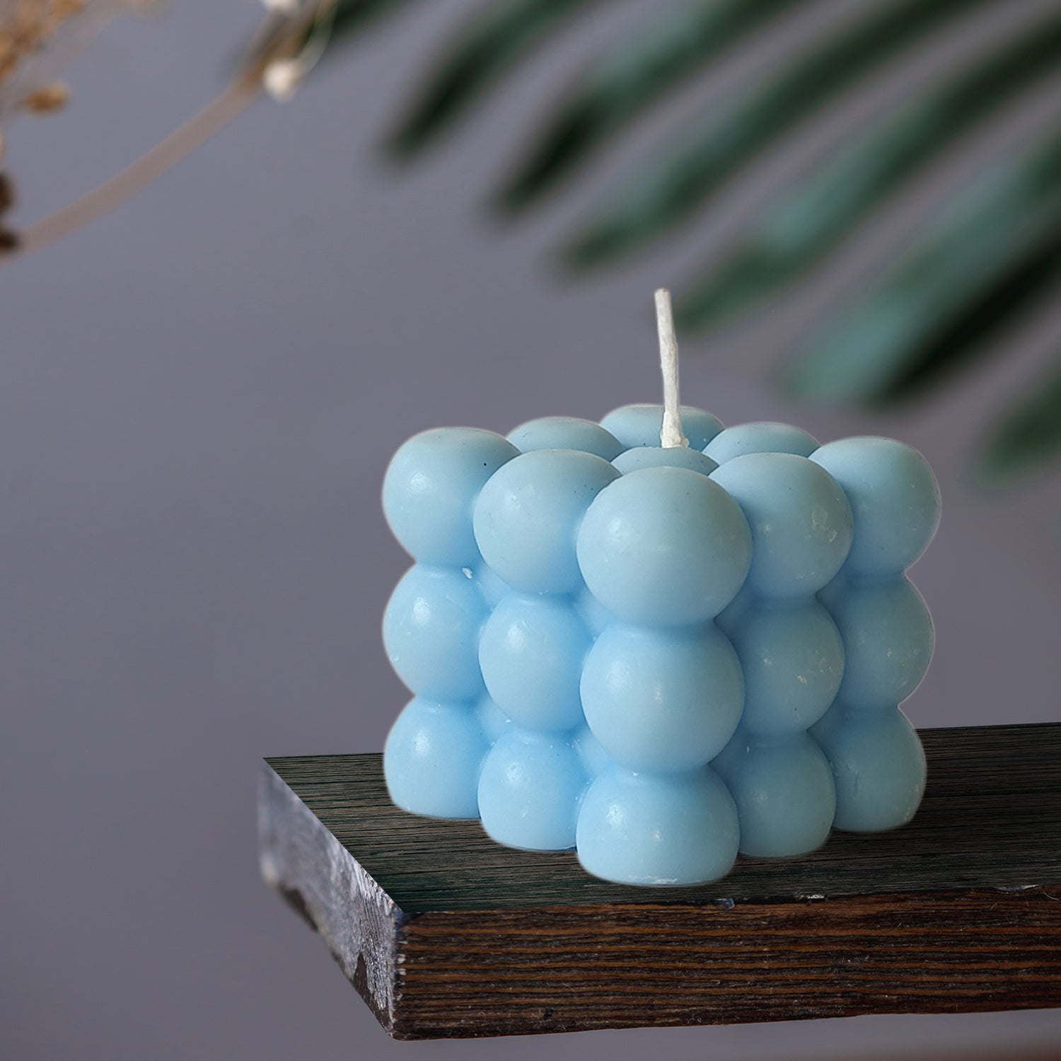 Blue Bubble Candle-3