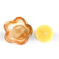 Amber Poppy Candle in Glass Holder-2