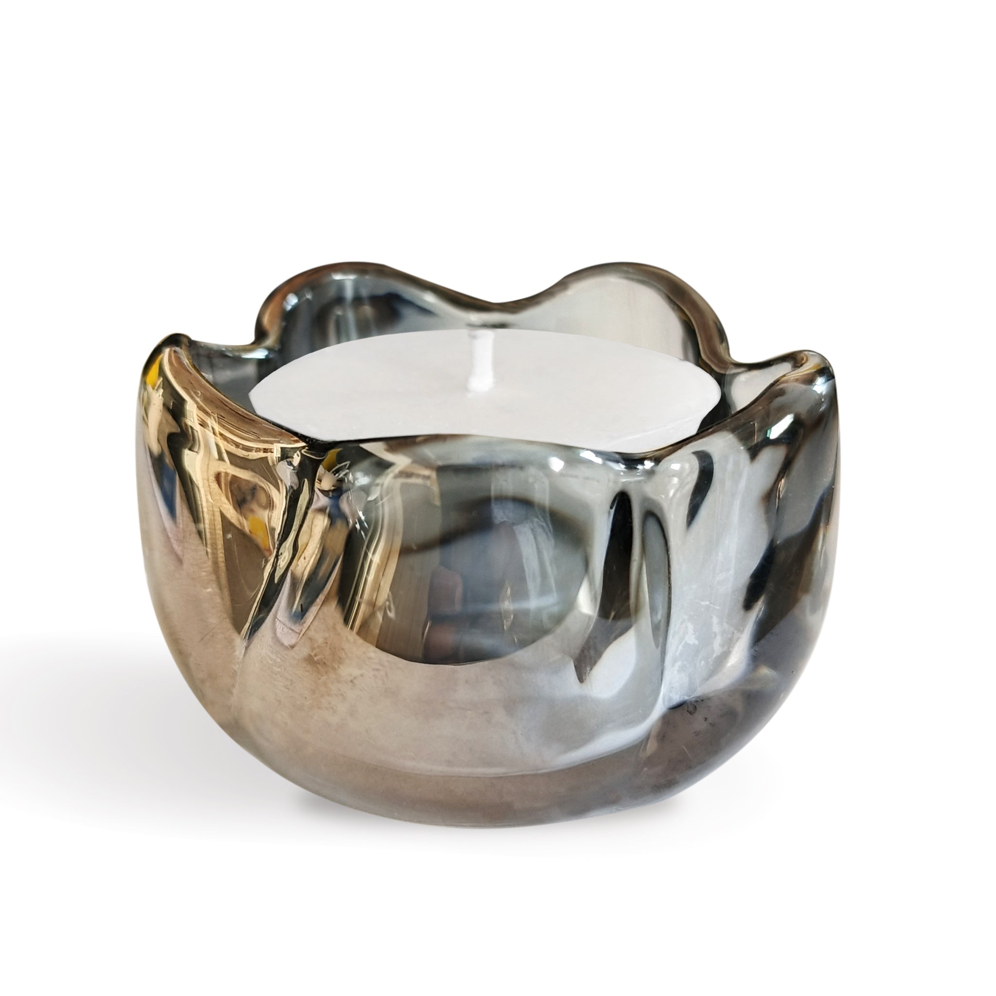 Buy Grey Poppy Candle in Glass Holder