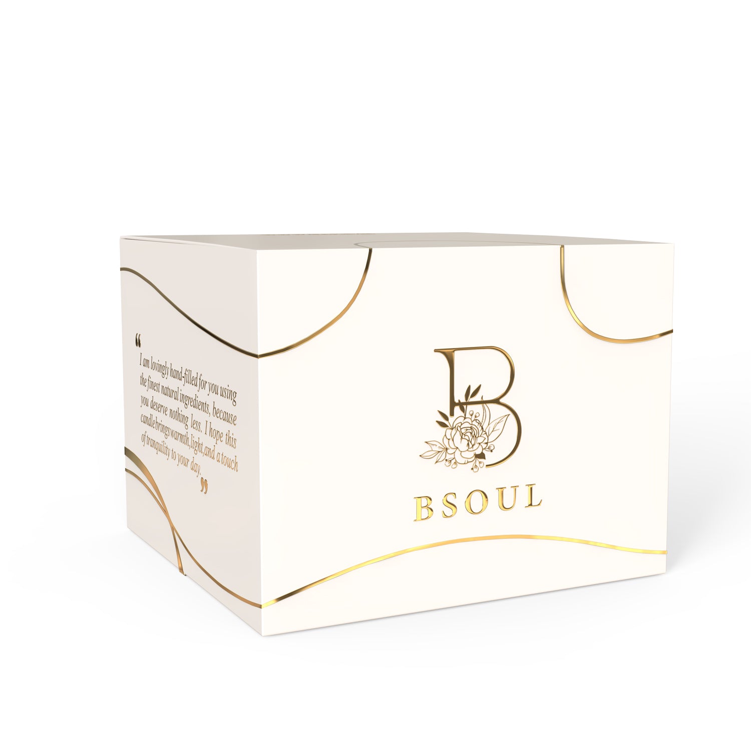 White Glass Bsoul Candle