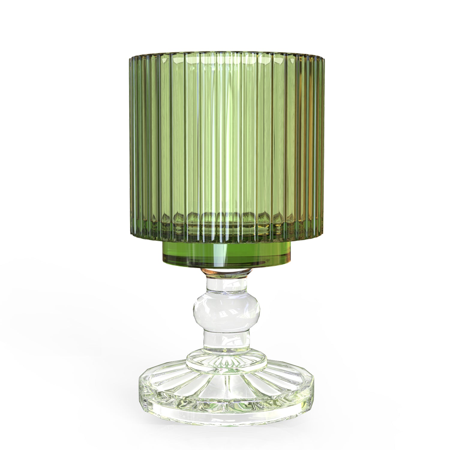 Green Wine Glass Candle