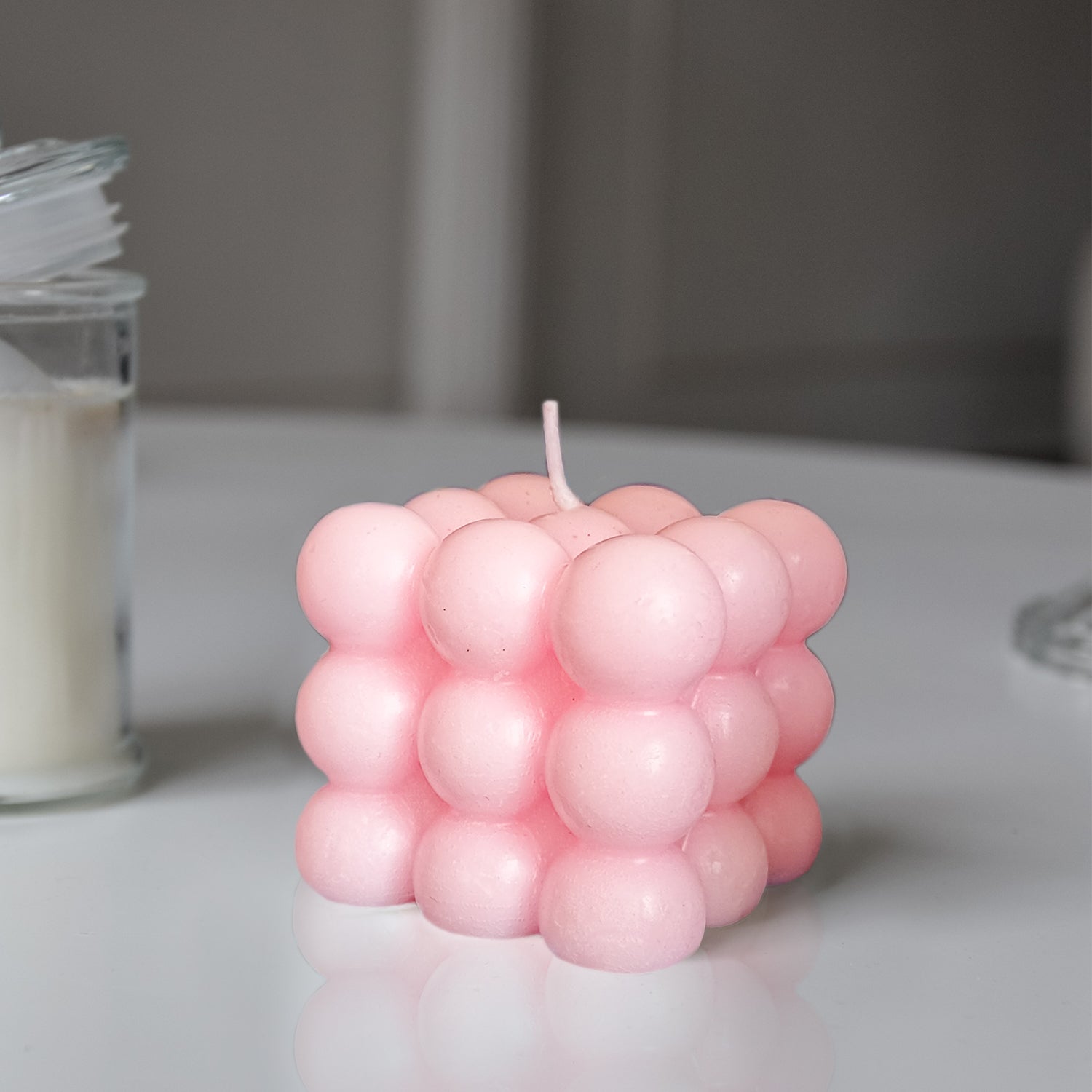 Pink Bubble Candle