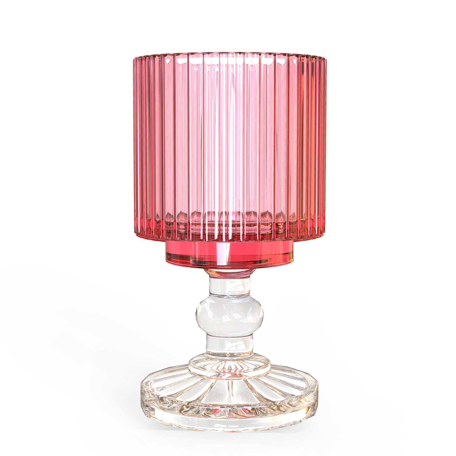 Pink Wine Glass Candle