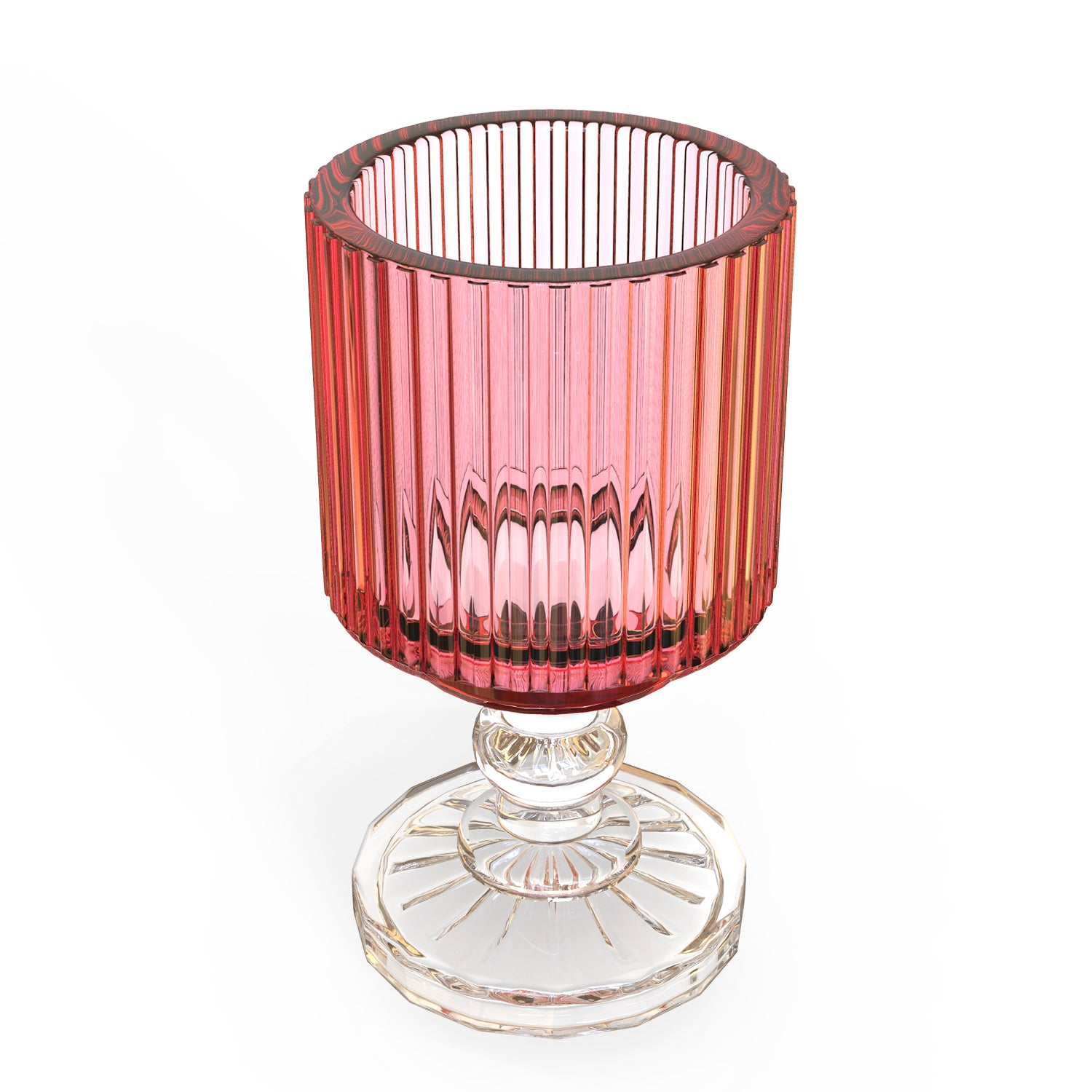 Pink Wine Glass Candle