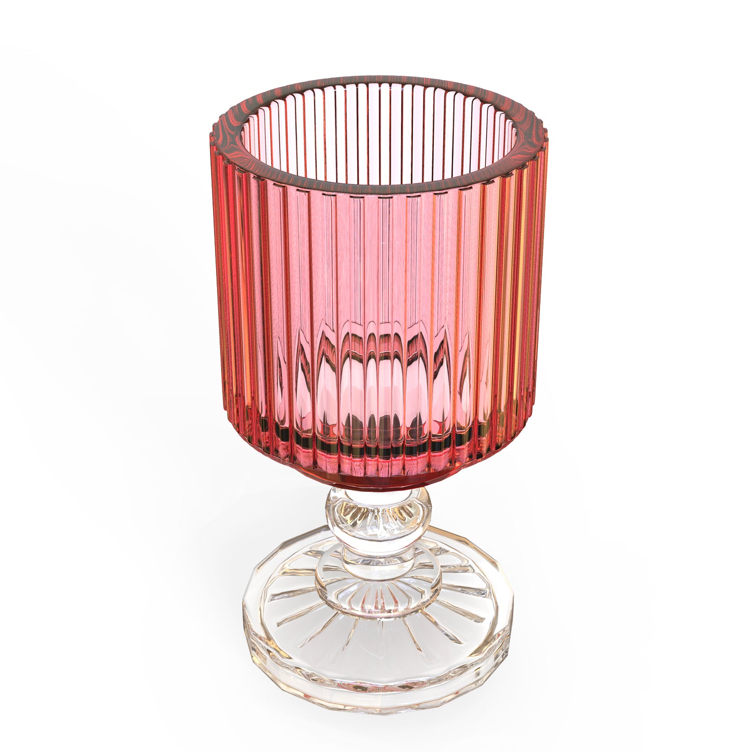Pink Wine Glass Candle-2