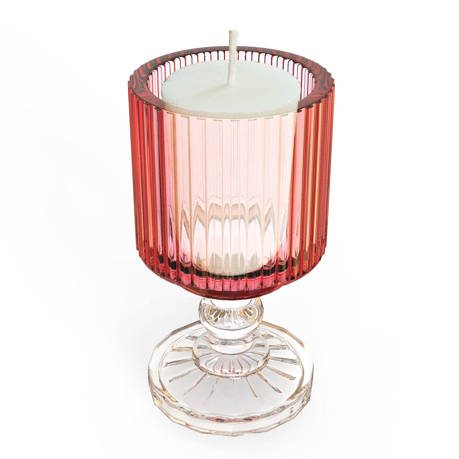 Pink Wine Glass Candle